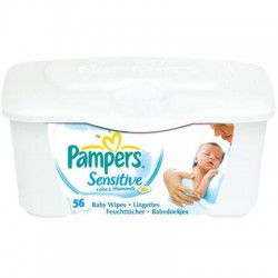 Салфетки влажные детские, Pampers (Памперс) №56 сенситив с алоэ и ромашкой сменный блок