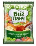 Лапша быстрого приготовления, Биг Ланч 75 г с тушеной курицей и луком брикет